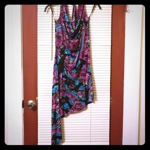 Baby Phat floral halter tie cocktail dress NWOT
